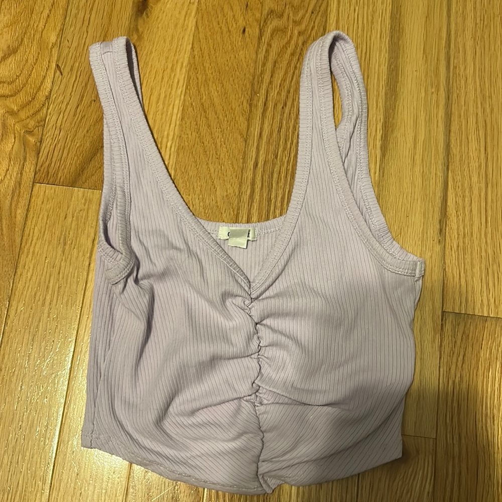 light violet purple garage crop top tank